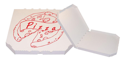 Obrázek Pizza krabice, 40 cm, bílo bílá s potiskem