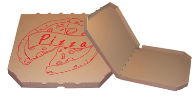 Obrázek Pizza krabice, 45 cm, hnědo hnědá s potiskem