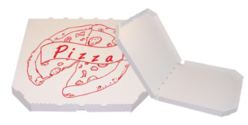 Obrázek Pizza krabice, 35 cm, bílo bílá s potiskem